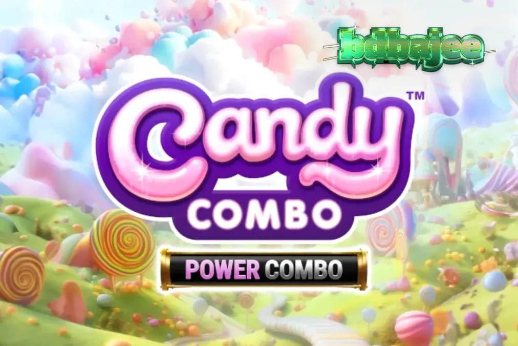 Candy Combo Power Combo King Millions স্লট গেমের রঙিন ক্যান্ডি থিমযুক্ত ইন্টারফেস